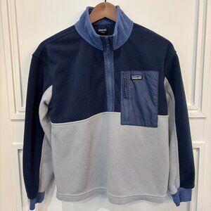 Patagonia Navy and Gray Fleece Pullover (YOUTH XL - fits women M)